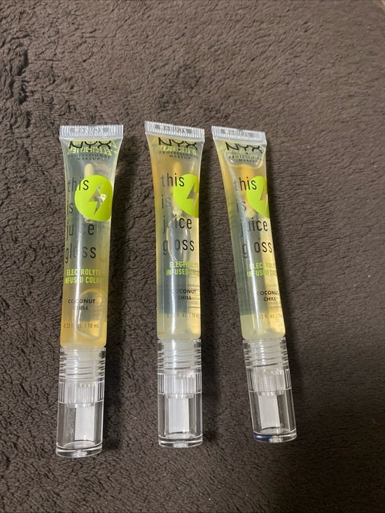 Other - 3 NYX This Is Juice Gloss Lip Gloss — Coconut Chill (Clear/Yellow)